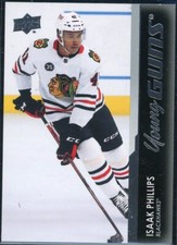 2021-22 Upper Deck #735 Young Guns Rookie RC Isaak Phillips Chicago Blackhawks