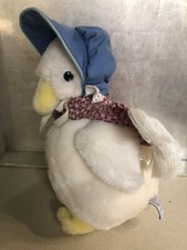 RARE Vintage USA Eden Plush Beatrix Potter Jemima Puddle duck Musical Wind Up