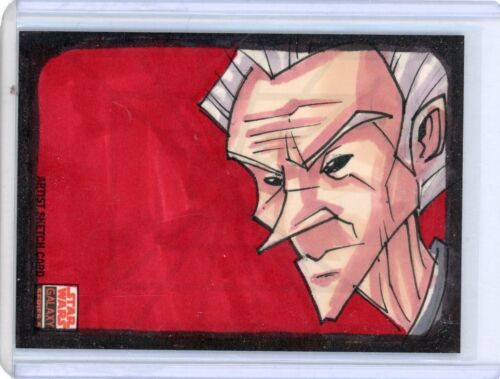 PALPITINE 2009 TOPPS STAR WARS GALAXY SERIES 5 FULL COLOR SKETCH - JEREMY TREECE - Picture 1 of 2