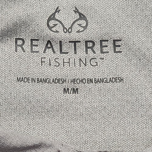 Realtree Fishing Shirt Vented Short Sleeve Button Up Gray Outdoors M - Picture 3 of 5
