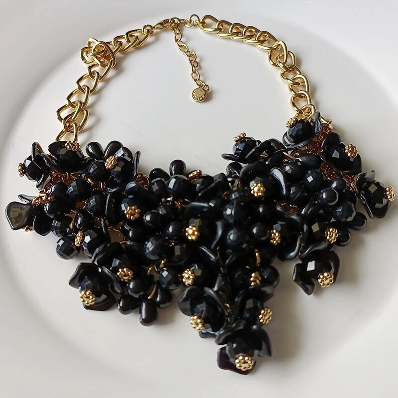 VETEMENTS Collana dichiarazione collare fiori talbots 16" elegante donna festa vacanze gioielli