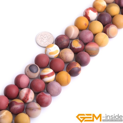 Natural Multi-Color Mookaite Jasper Gemstone Frosted Matte Round Beads Strand15" - Bild 38 von 40