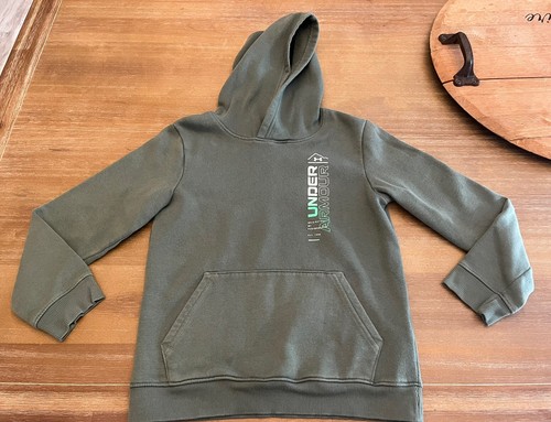 UNDER ARMOUR Hoodie Olive Green Boys Size Youth Medium YMD - 第 1/9 張圖片