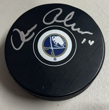 BUFFALO SABRES RENE ROBERT #14 Autographed SIGNED BLACK SABRES PUCK Beckett