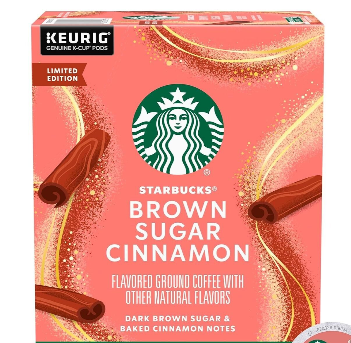 Lot NIB 22 Kcup Starbucks Brown Sugar Cinnamon Coffee Pod Brew