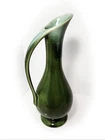 Vase Dalton Mccoy Pottery USA Green Drip Glazed Pedestal Ewer 9 In Mid Century