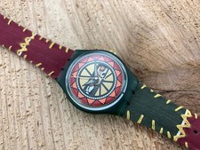 Swatch Originals Brand New GG170 Sina Nafasi NOS Leather Box/Paper/Tag 1996