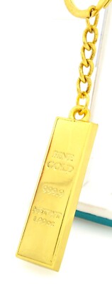 [新品]GUCCI 1キロゴールドバーキーホルダー Gold Bar Keychain - 