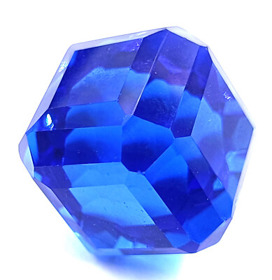Natural 35-40 Ct Certified Deep Blue Sapphire Sri Lanka Cube Cut Loose Gemstone 