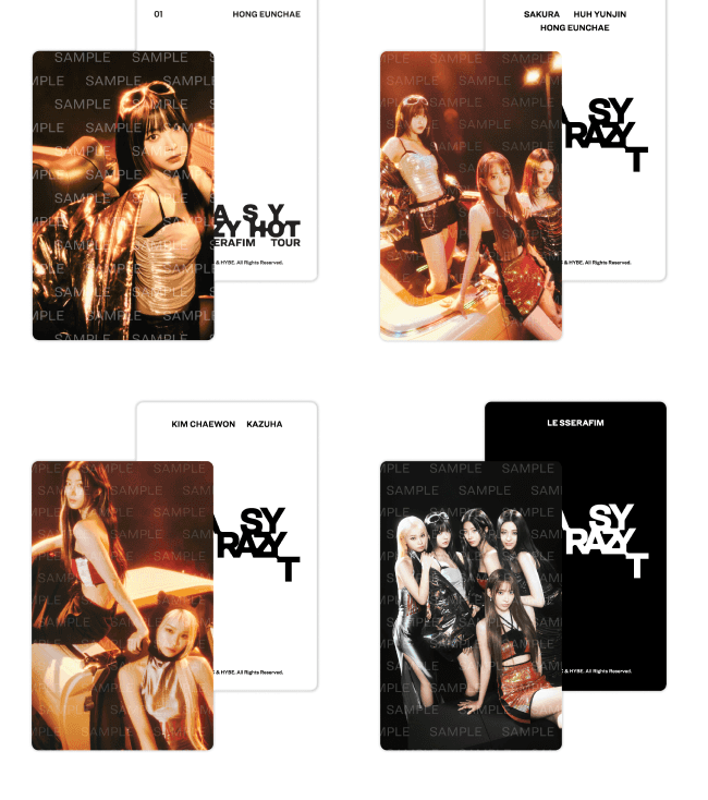 LE SSERAFIM 2025 TOUR MERCH CRAZY EASY HOT CONCERT GOODS PHOTOCARD