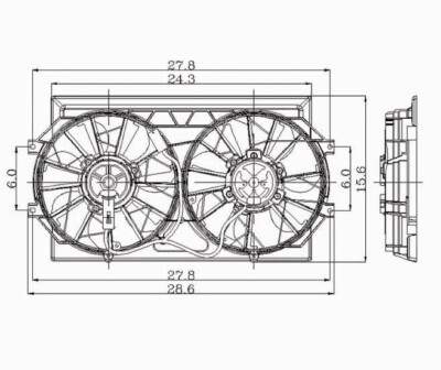 Radiator & Condenser Fan Assy TYC 620300 | eBay