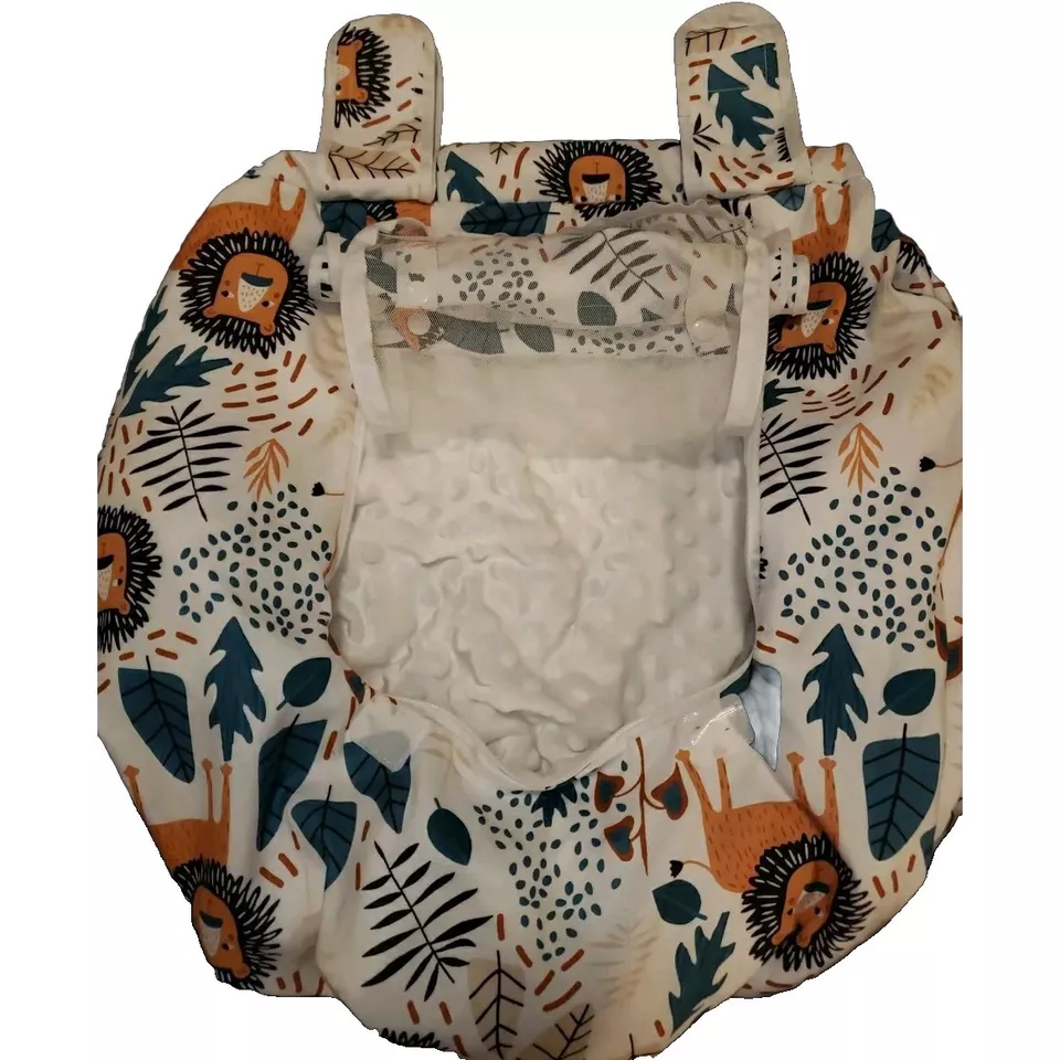 Baby Car Seat Winter Cover Lion Jungle Animal EUC - Image 3 of 4