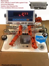 Livestock Scale Kit Cattle Hogs Pigs Squeeze chute RED LED display 5YrWTY