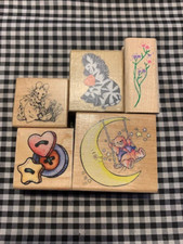 Baby Animal Rubber Stamp Set Scrapbooking