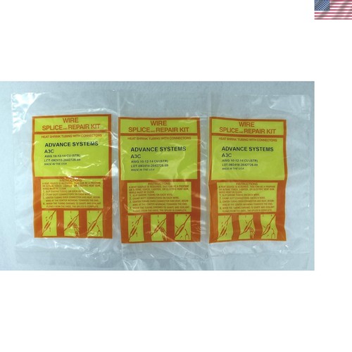 3 x A3C Submersible Pump Wire Splice Kit Repair and Installation. AWG, 3 Wire...