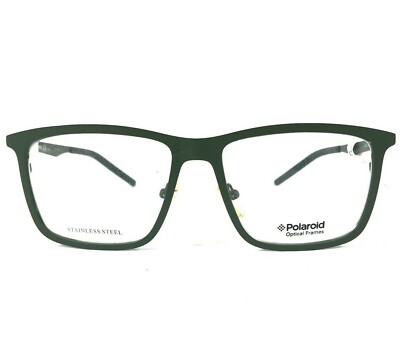 Polaroid Eyeglasses Frames PLD D202 5A7 Green Square Full Rim 54-16-150