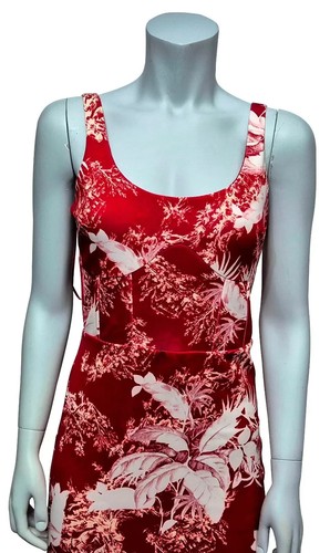 GUESS Damen Lovely Sl Lexi Burgund Floral Korsett Stil Bodycon Kleid XS UK 4 - Bild 2 von 8