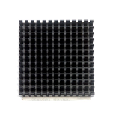 5pz ASIC Chip IC CPU Dissipatore di Calore Alluminio 40x40x11,5mm Nero + Adesivo - Foto 1 di 4