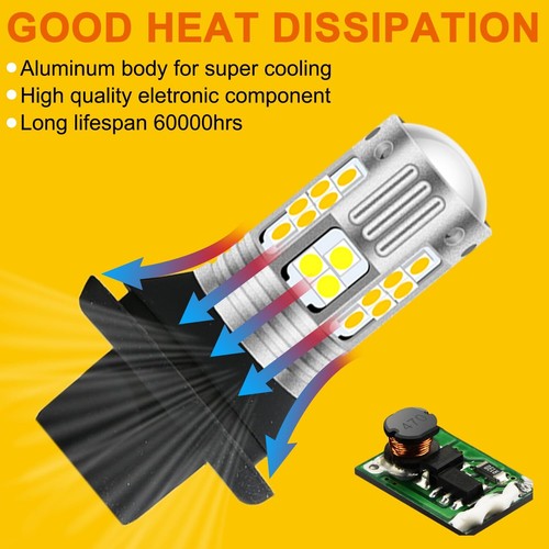1157 BAY15D LED Switchback Anti Hyper Flash Bulbs, Dual Color Amber - Picture 4 of 9