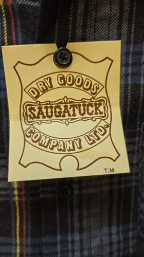 Saugatuck Dry Goods Flannel Shirt Men's VTG 90's Never Worn Lumberjack Plaid L - Picture 17 of 18