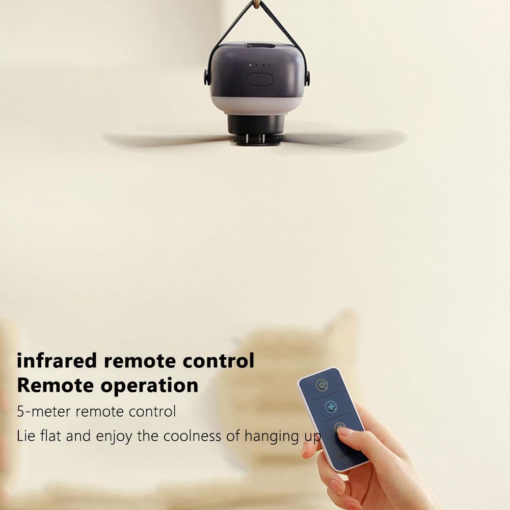 Ventilador de techo eléctrico para dormitorio Ventilador 3 en 1 Luz de techo Mosquitera Silencioso✨j