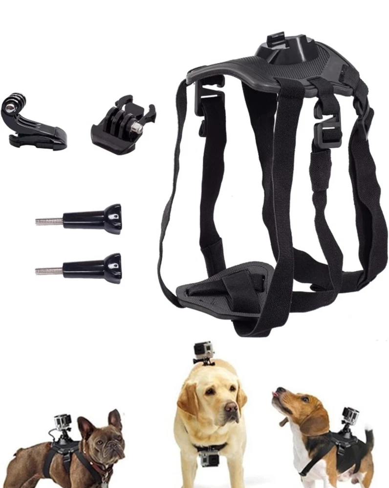 GoPro Dog Harness Mount Adjustable Fit for All Hero Models Black