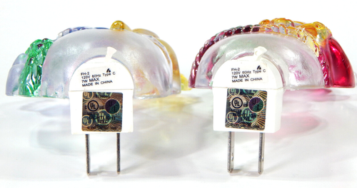 2 CHRISTMAS SANTA & SNOWMAN ACRYLIC COVERED NIGHT LIGHTS HOLIDAY DECOR PLUG IN - Picture 17 of 17