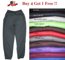 NEW MENS FLEECE 3 POCKET SWEATPANTS GYM SPORTS WORKOUT SWEAT PANTS S-5XL