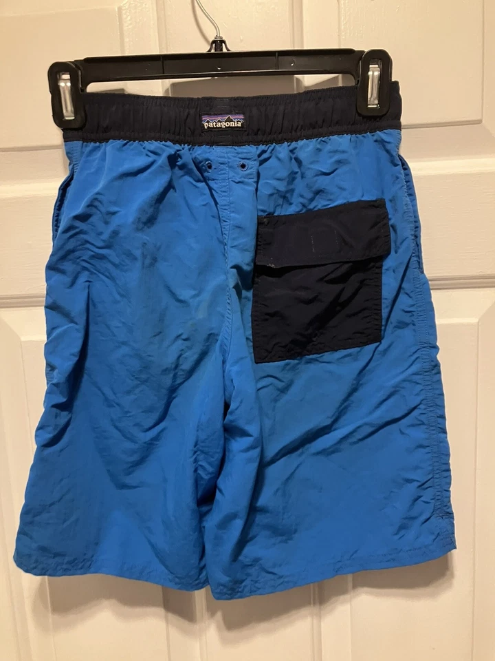 Patagonia Boy Large Nylon Blue & Olive Green Swimming Hiking Shorts EUC lot - Image 4 of 4