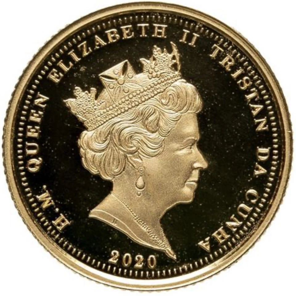 2020 Tristan Da Cunha Gold Proof 1/4 Sovereign • UK 200th Anniversary George III - Image 4 of 4