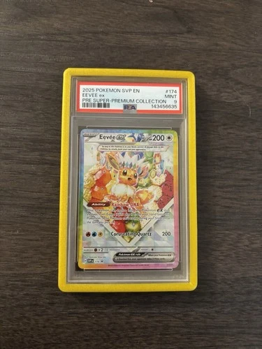 Pokemon Prismatic Evolutions SPC Promo #174 Eevee EX Psa 9 (Guard Included)