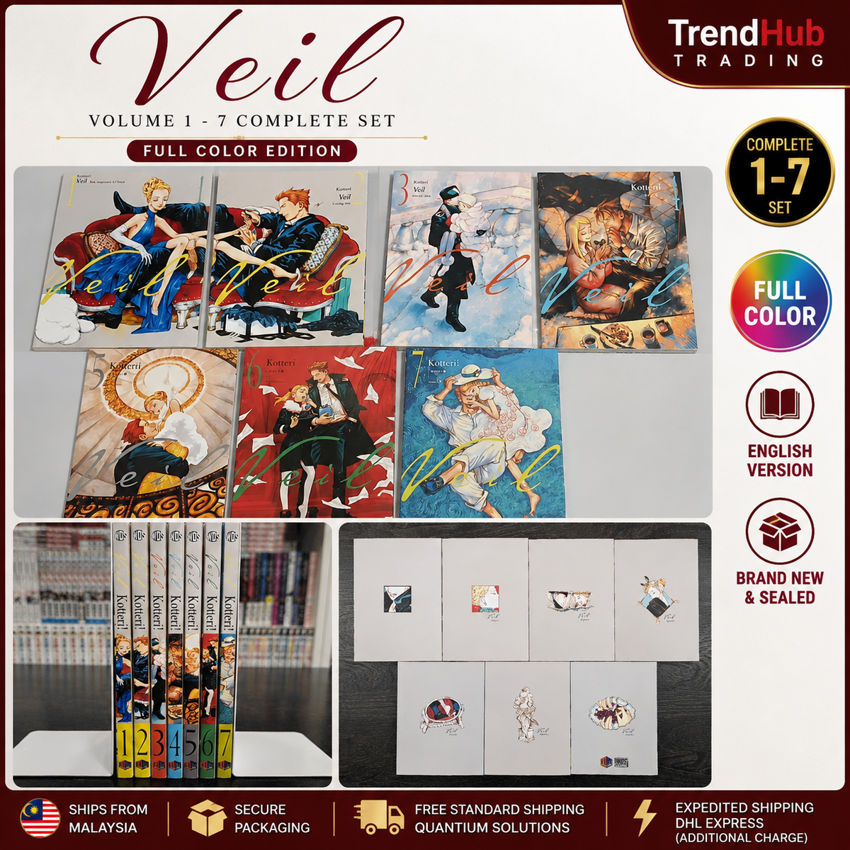 Veil Manga Vol 1 - 7 Full Set by Kotteri English Comic Full Color