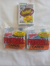 1 1987 Topps Football Cello Pack & 2 1988 Topps Football Jumbo Packs Unopened