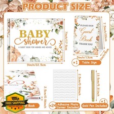 Fuyoooo Little Pumpkin Baby Shower Guest Book Keepsake with Sonogram Page