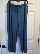 SOMA COOL NIGHTS RIB CROPPED PAJAMA PANTS IN EVENING SKY SIZE MEDIUM