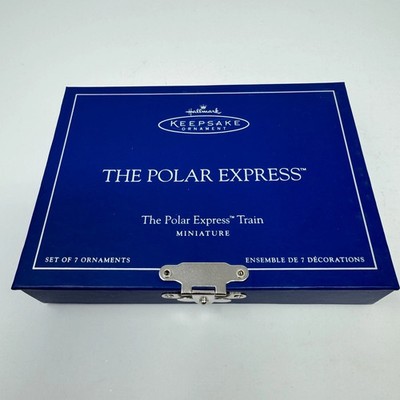2005 Hallmark Ornament The Polar Express Train Miniature Set of 7 -AM-514-110