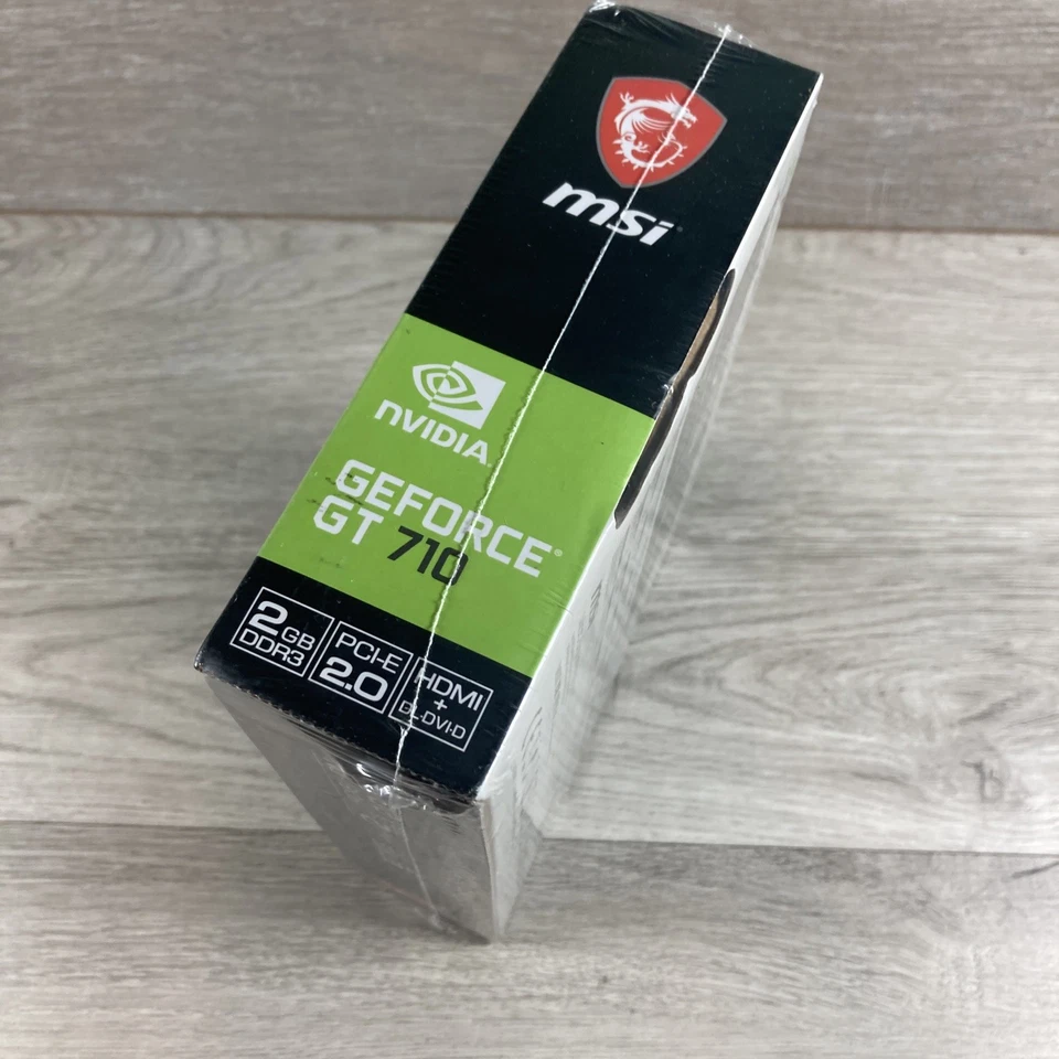 MSI GT 710 2GB DDR3 Low Profile Graphics Card, Single Fan - SEALED - Image 3 of 4