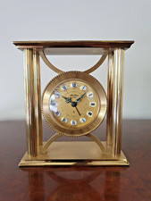 AN UNUSUAL VINTAGE GILT BRASS ALARM CLOCK by SETH THOMAS 15 JEWEL (FRANCE) c1970