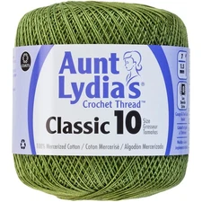 Coats Crochet Aunt Lydia's Classic Crochet Thread Size 10-Wasabi
