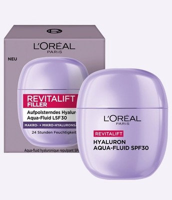 Loreal Paris Revitalift Filler Aqua-Fluid LSF30 Mikro Hyaluronsäure 40 ml Neu