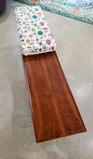 Mid Century Coffee Table Bench Kipp Stewart Drexel Declaration Walnut MCM w/ Pad