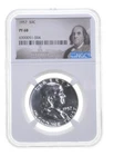 PF68 1957 Proof Franklin Half Dollar NGC Graded White Coin Spot Free PR68 *2708