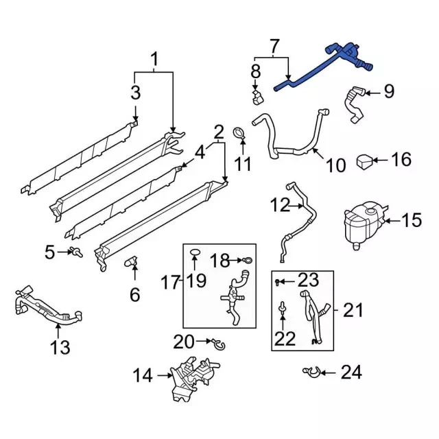 Manguera de refrigerante de batería del motor para Ford (P/N ML3Z-8A577-D)