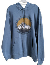 Columbia Men's Trek Graphic Hoodie Sweatshirt Circle Mountain Blue Sz M