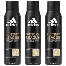 Adidas Victory League Deodorant Body Spray - Vibrant  Spicy, 5oz. Pack of 3 