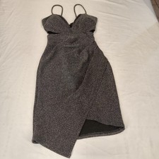 Windsor Elegant Black Glitter cut out Mini Dress Size Small NWT