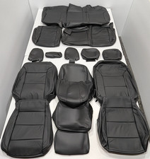 For Chevrolet Silverado Double Cab 2022-2026 Black Leather Seat Covers Lq57