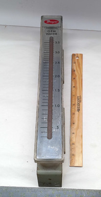 Dwyer GPM Water Flow Meter - Large 11'' .3-3.6 (.5-3.5) Scale RMS Series - USED