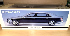 1:18 AUTOart 2003 Maybach 62 LWB Mercedes-Benz Grey/Black Diecast Model Car