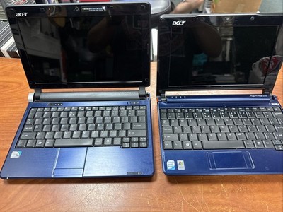 Lot of 2 ACER MINI LAPTOP ZG5,KAV60  FOR PARTS ONLY- AS-IS FOR PARTS